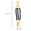 Brooches Sweater Clip Creative Pearls Golden Duckbuckle Cardigan For Dress Clothes (Black)