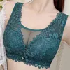 Reggiseni sportivi da donna sexy con scollo a V gilet in lattice senza tracce raccolti lingerie traspirante regolabile seno grande mostra piccola biancheria intima