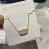 Designer Kendras Scotts Neclace Jewelry Singaporean Chain Elegance Oval Necklace K Halsband Kvinnlig krage Kedjekamkanalband som en gåva för älskare 2024 NYTT