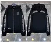 Designer blixtlås hoodie jackor vinter tröjor hoodies ch långa ärmar jacka lösa bomullsrock hoody hip hop streetwear kläder 2436