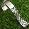 Watch Accessories Band 18mm 19mm 20mm Bead of Rice Watch Strap For Omega Seamaster watchband Curved End Stainless Steel Bracelet