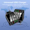 36W 4 Port Type C Snabbladdning 3.0 EU UK US 3 USB PD Fast Charging Mobiltelefonladdare för iPhone Samsung Xiaomi Huawei