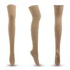 Calzini da donna Calzini alti alla coscia Scaldamuscoli sopra il ginocchio Calze solide a righe da donna Calze sopra il ginocchio lavorate a maglia di cotone