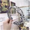 Hårtillbehör Lystfac Korean ins Simple Burrs Beaded Pearl Hairband For Women Girls Hoop Pannband Dam Drop Delivery Products DHMBS