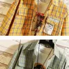 Camicie casual maschile #7126 camicia a quadri estiva Uomini a manica corta hip hop streetwear per uomo harajuku lunghi asimmetrici sciolti plus size 5xl