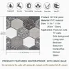 10PCS 3D自己粘着壁ステッカー30x30cm防水PVC壁紙DIYホームリビングルームの装飾用の取り外し可能な壁アート壁画240304