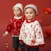 Amila Baby Hoodies Herfst en Winter Jongens Meisjes Originele Chinese Stijl Warme Sweatshirts Mode Hoedloze Bovenkleding 240301