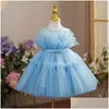 Mädchenkleider Mädchenkleider Baby 1. Geburtstag Kleidung Festes Taufkleid Blume Kleinkind Kinder Hochzeitsfestkleid Geborene Taufe Dro Dh2Bn