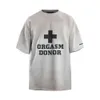 GRAILZ, A Niche Trendy Brand with Distressed Mud Dyed Cross Loose Casual Men's Couple Half Short Sleeved T-shirts Ins