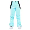 Suits Candy Color Ski Pants Men Women Winter Outdoor Windproof Waterproof Warm Thick Snowboard Sonw Sports Trousers Unisex