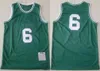 Throwback Basketball 34 Ray Allen Jersey Rétro 33 Larry Bird Paul Pierce 5 Kevin Garnett 6 Bill Russell Tracy McGrady Penny Hardaway 32 Vintage Blanc Vert Noir