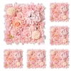 Dekorativa blommor 6st Simulerad blomma väggbakgrund Rose Artificial Panel Plastic Decoration Wedding Garden