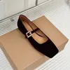 Casual Designer Mode Femmes Sexy Noir Velet En Cuir Véritable Bout Rond Mocassins Sans Lacet Maryjane Dreess Chaussures Chaussures En Cuir Souple