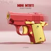 Gun Toys Mini 1911 Spielzeugpistole 3D-Druck Modellpistole Automatische Aufbohr-Schwerkraft-Dekompressionspistole Nicht startbares Modell Griffspielzeug Geschenk YQ240307