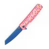 Новый складной нож M3053 Flipper 440C с синим титановым покрытием, лезвие Tanto, ручка из нержавеющей стали, шарикоподшипниковая шайба, уличные карманные ножи EDC