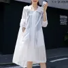 トレンチ春夏女性フード付きロングトレンチコート韓国ファッションジャケット長い日焼け止め服ゆるいプラスサイズの薄いコートレジャー