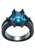 Trouwringen UFOORO Belofte Maat 6 7 8 9 10 Royal BlueGreen Crystal Vinger Vintage Sieraden Zwarte Vrouwen Ring5987179