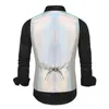 Gilets pour hommes Hommes Gilet Formel Rétro Disco Vest Bow Tie Set pour la fête de mariage brillant col en V