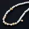 Collier de perles plaqué or, Micro pavé de zircone, breloque glacée, chaîne Hip Hop