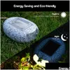 Underjordiska lampor Brelong Solar Stone Light IP65 LED Waterproof Pebble Shape Garden Dekorativ för 1 PC Drop Leverans Lights Lighting Dhtax