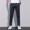 Broek slanke broek voor mannen zakelijk potloodbroek katoen uitgerekt mannelijk werk casual tieners kantoor plus maat 42 46 kaki kleding