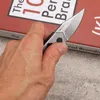 Top Quality H0022 Couteau pliant Flipper de haute qualité CPM-20CV Lame de lavage en pierre en fibre de carbone avec poignée en acier inoxydable Roulement à billes Couteaux de poche EDC