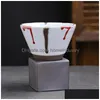 Mugs 1Pcs Creative Retro Ceramic Coffee Mug Rough Y Tea Cup Japanese Latte Pl Flower Porcelain 230817 Drop Delivery Dhfk5