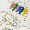 False Nails Nail Art Aurora Square Sugar Special-Shaped Flat Bottom Drill Of Mixed Resin 3-Nsional Manicure Nails Accessories Drop Del Dhmgh
