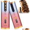 Curling Irons Matic Cabelo Curler Curly Hine Cerâmica Sem Fio Rotativo Ferro Waver Wand Curlers Carregamento USB Led 240226 Drop Delivery Pro Otnmx