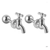 Stud Earrings Stainless Steel Water Faucet Tap Studs With Drop Chain Pendant Ear For Stylish Individuals
