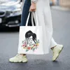 Shoppingväskor Greyhound Dog Flowers Women Axel väska italiensk Sihhound Animal Harajuku mode stor kapacitet tote