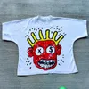 T-shirt masculin Y2K Chemises Hip Hop Devil Graphic Print Tee Retro Retro Streetwear's and Women's Summer Summer Loose Short à manches