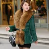 Haining 2023 Winter Fox Collar Rabbit For Women's Long Style Faux Mink Fur Coat 175497