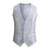 Gilets pour hommes Gilet de style classique Sequin sans manches Slim Fit avec boucle arrière réglable pour spectacle de scène Emcee Performance brillant