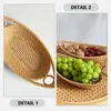 Zestawy naczyń obiadowych Rattan Twinne owocowe koszyk chleb serwowy Dekoracyjne przechowywanie przekąsek