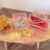 9 pçs 1/6 ou 1/12 escala casa de bonecas em miniatura recipiente comida mini caixa frutas mais nítidas blyth boneca acessórios cozinha brinquedo 240305
