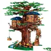 العلامة التجارية Moc Tree House The Time Room Building Bricks Creative Cities View View Toys for Kids Christmas Gifts 231115 Drop Deliv Dh7na