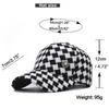 Bollmössor FS 2024 Märke British Baseball Cap för män Kvinnor Luxury Grey Plaid Winter Hat Streetwear Snapback Hip Hop Bones Masculinos