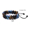 Chain Tiger Eye Double Layer Stone Adjustable Bracelet Beaded Bracelets Wristband For Men Women Fashion Jewelry Drop Delivery Jewelry Dhjx1