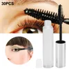 30 st 10 ml tomma mascara -rör Eyelash Cream Liquid Viage Refillable med flaskstoppning Kosmetisk förpackningsbehållare 240301