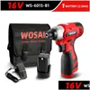 Chave de fenda elétrica Wosai 16V Broca 100N.M Impact Driver Cordless Household Mtifunction Hit Power Drop Delivery Dhb9D