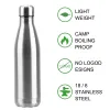 Single Wall Water Bottle 500ML 750ML Water Cola Bottle Stainless Steel Outdoor Travel Sports Drink Bottles 0307