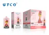 Original UTCO Tornado Puffs 9k 12k 7000 Einweg E Cigaretten 9000 Puff vorgefüllte Patronennetzspule RGB Light Vape Pen Kit gegen Randm 7K Randmvapes 12000