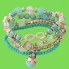 여성을위한 팔찌 bijoux 안경 돌 구슬 팔찌 뱅글 골드 원 디렉션 다층 탄성 매력 pulsera gc1779455984