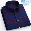 Chemises habillées pour hommes à manches courtes été Plaid grand homme haute qualité coton 100% chemise pour hommes 7xl grande taille S-6XL 7XL 8XL 240307