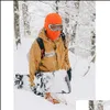 Bronze Knuckles Moda Acessórios Máscara de Esqui Atacado Malha Beanie Face Er Winter Clava Um Buraco Fl Planície Para Esportes Ao Ar Livre Chapéu Bkoio Dho0G