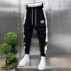 Pants Black White Striped Sweatpants Outdoor Jogger Trousers Autumn Fashion Cotton Pants Luxury Brand Men's Clothing