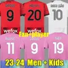 Soccer Jerseys AC Football Shirt GIROUD KETELAERE TONALI THEO Special Fourth 4th Men Kids Kit Uniforms 2024 FANS PlayerH240307