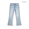 Classic light colored American minimalist washed men's jeans from spring and summer