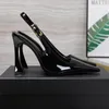 Dune Slingback Pumps Sildes Sandals 2024 New Women Designer 10.5cm 플레어 발 뒤꿈치 악어 스틸레토 힐 사무실 고급 거북이 껍질 버클